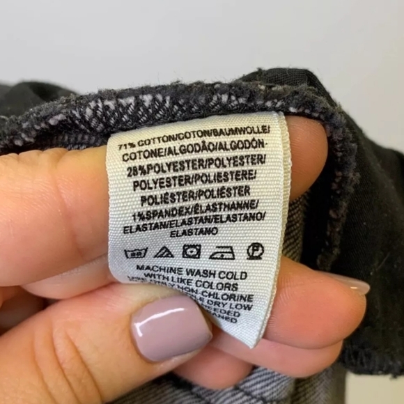 ✨️ Free People Jeans Destroyed Ankle Skinny Jeans Raw Black Color Size 29 - Picture 13 of 16